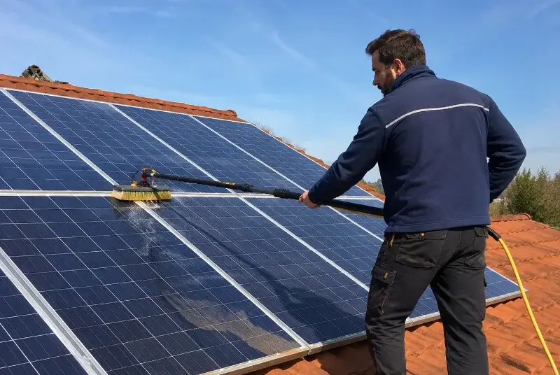 Nettoyage et entretien de panneaux solaires aux Rairies